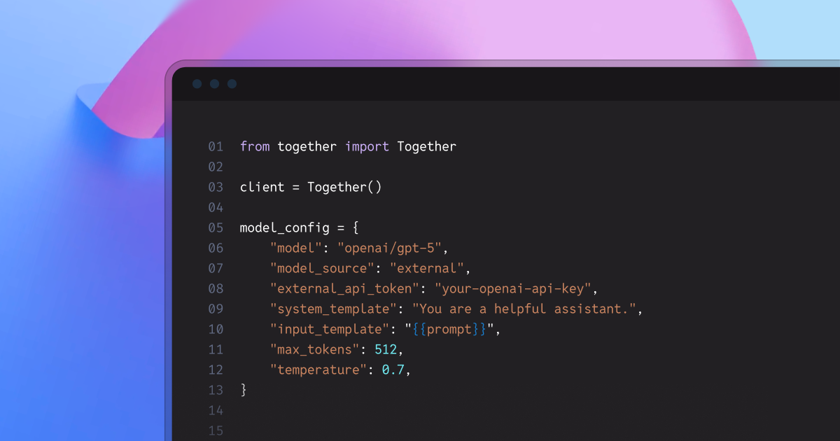 Together Evaluations 新增对 OpenAI、Anthropic 和 Google 模型的支持,实现跨提供商基准测试