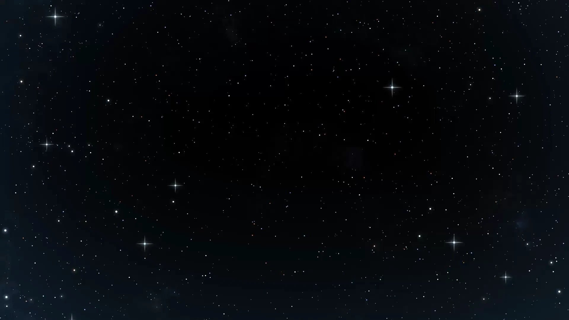 深海军蓝的星空,散布着白色和彩色的星星。