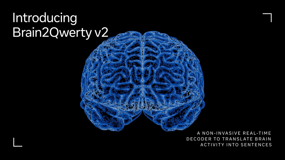 Brain2Qwerty v2:无需手术,AI 实时解码大脑活动为文本