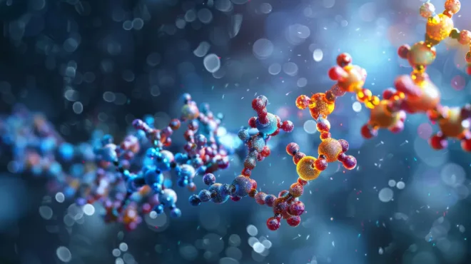 蛋白质分子的图片。